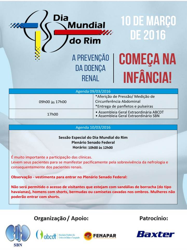 AGENDA DIA MUNDIAL DO RIM 2016