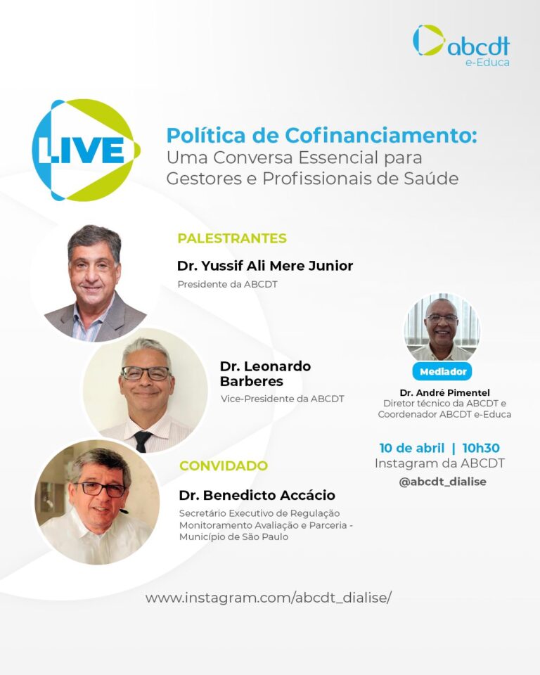 Live Política de Cofinanciamento: Uma Conversa Essencial para Gestores e Profissionais de Saúde